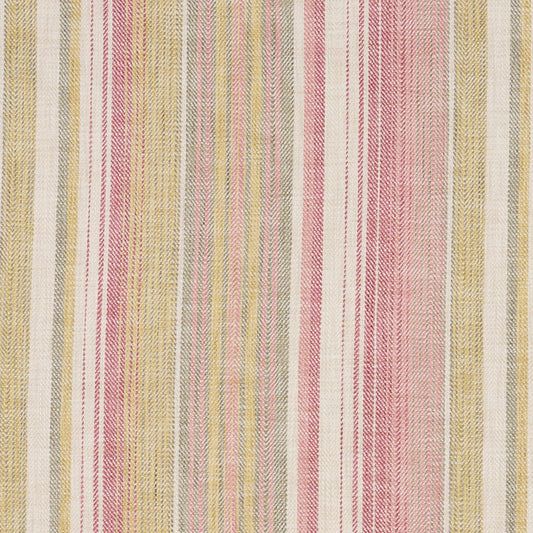 JF Fabrics KINNEY 47 Fabric Stripe Pink, Yellow, Grey, Green, Red  Jacquard - 9278247 J9431