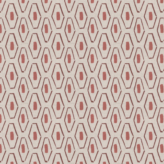 STOUT TEXTILES  MULTIPURPOSE,PRINT TRADITIONAL, GEOMETRIC PRIMROSE,TEAROSE   - KLAV-2