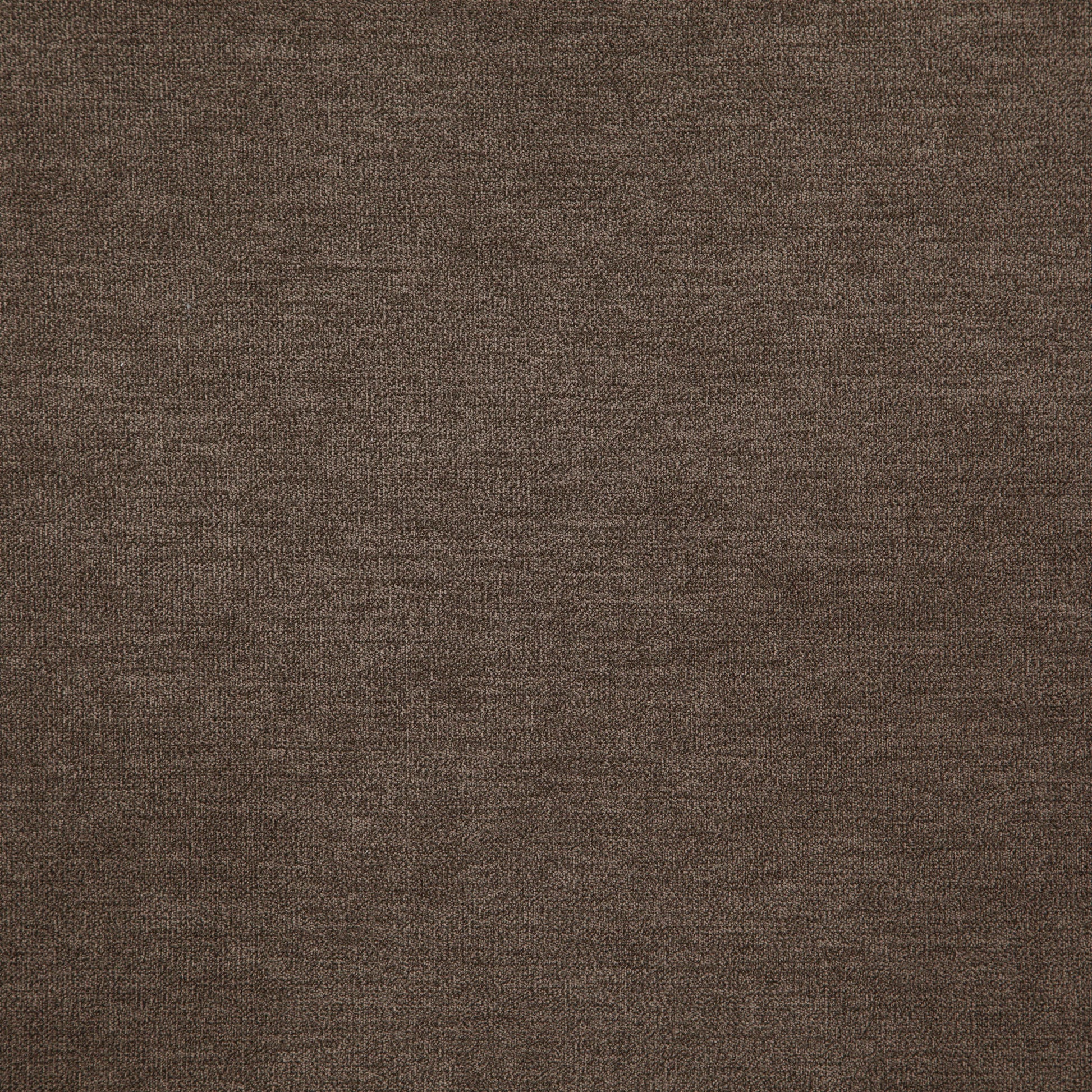 Brown chenille upholstery fabric texture swatch with subtle woven pattern.