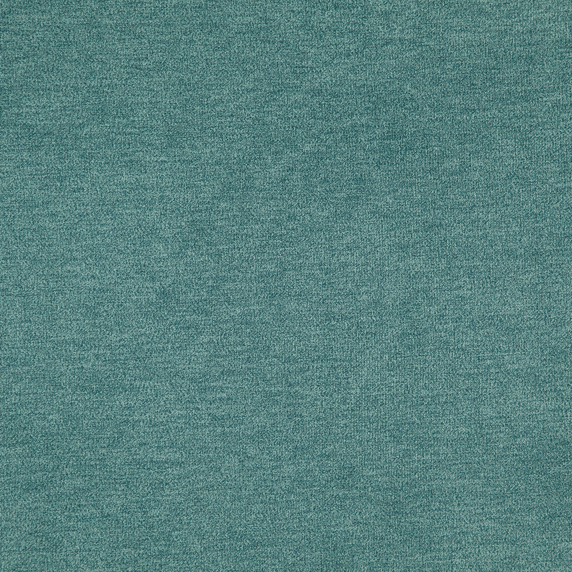 Teal chenille fabric close-up with a plush, textured surface; soft upholstery or apparel material.