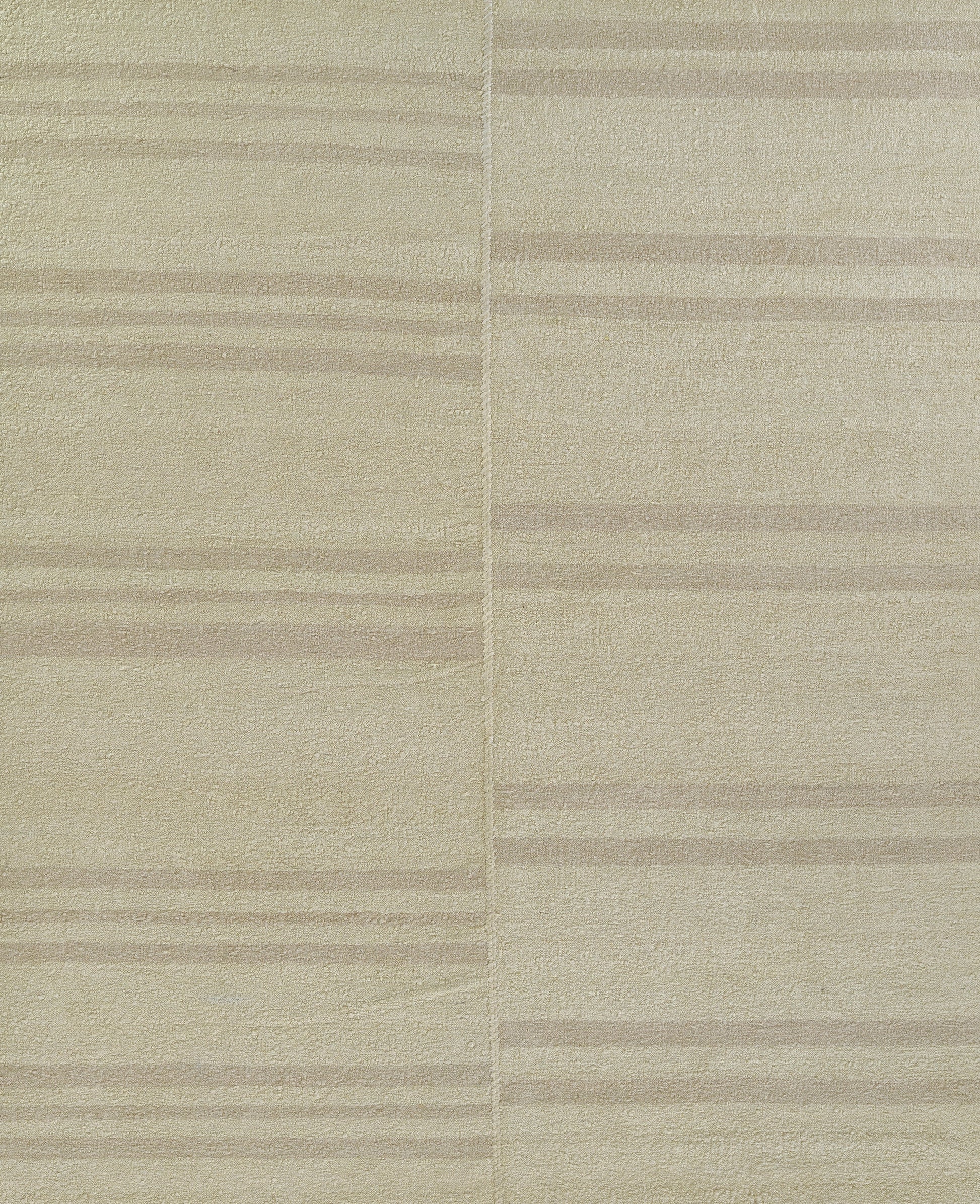 Beige striped ceramic tile with pale cream base and tan horizontal bands, two-panel wall backsplash.