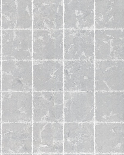 York Wallcoverings Ronald Redding Metal Leaf Squares Silver Wallpaper  Geometrics Greys   - KT2103