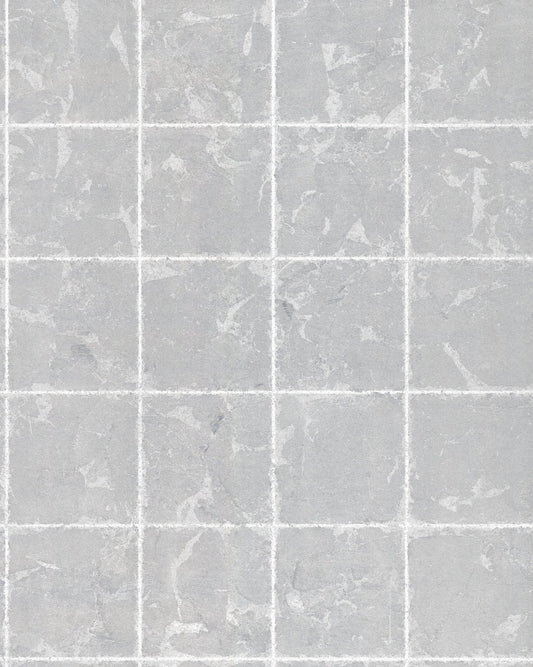 York Wallcoverings Ronald Redding Metal Leaf Squares Silver Wallpaper  Geometrics Greys   - KT2103