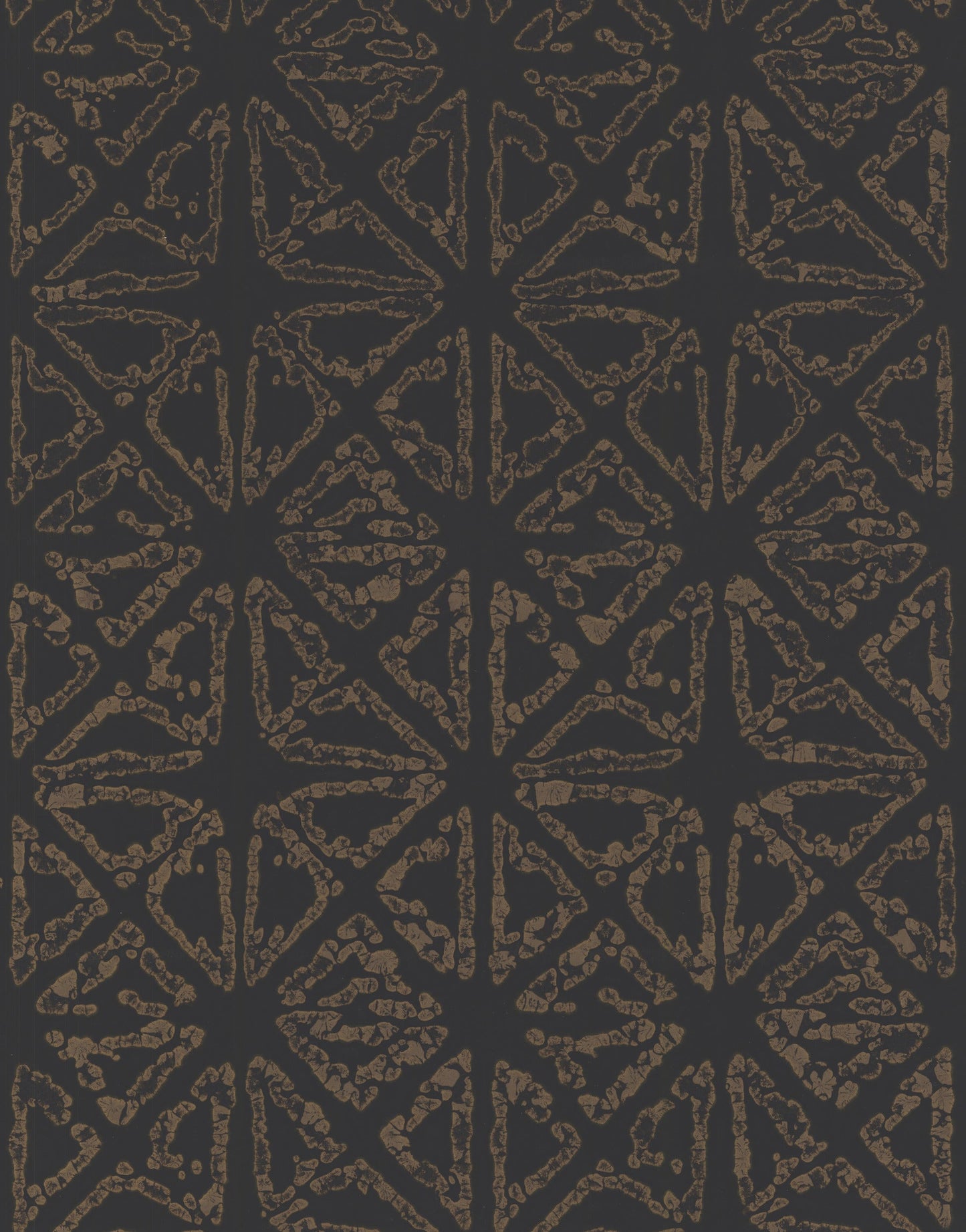 York Wallcoverings Ronald Redding Empire Diamond Black and Gold Wallpaper  Geometrics Blacks   - KT2110