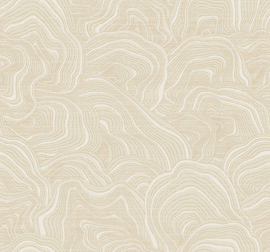 York Wallcoverings Classics Geodes Cream Wallpaper  Geometrics Whites and Off-Whites   - KT2161