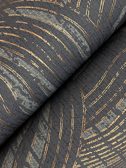York Wallcoverings 24 Karat Geodes Black Wallpaper Eclectic Bohemian Blacks   - KT2162