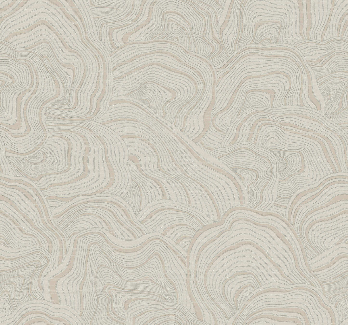 York Wallcoverings 24 Karat Geodes Taupe Wallpaper Eclectic Bohemian Whites and Off-Whites   - KT2164