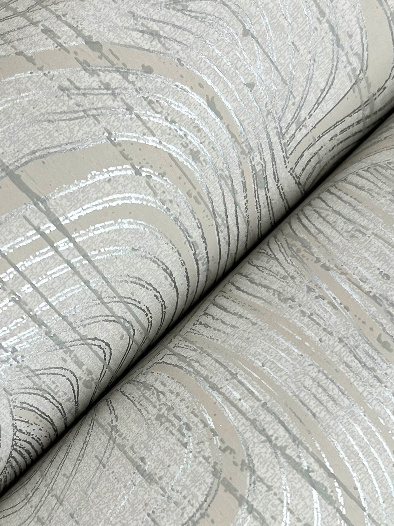 York Wallcoverings 24 Karat Geodes Taupe Wallpaper Eclectic Bohemian Whites and Off-Whites   - KT2164