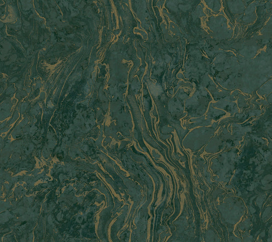 York Wallcoverings Ronald Redding Polished Marble Green Wallpaper  Modern and Transitional Greens   - KT2222