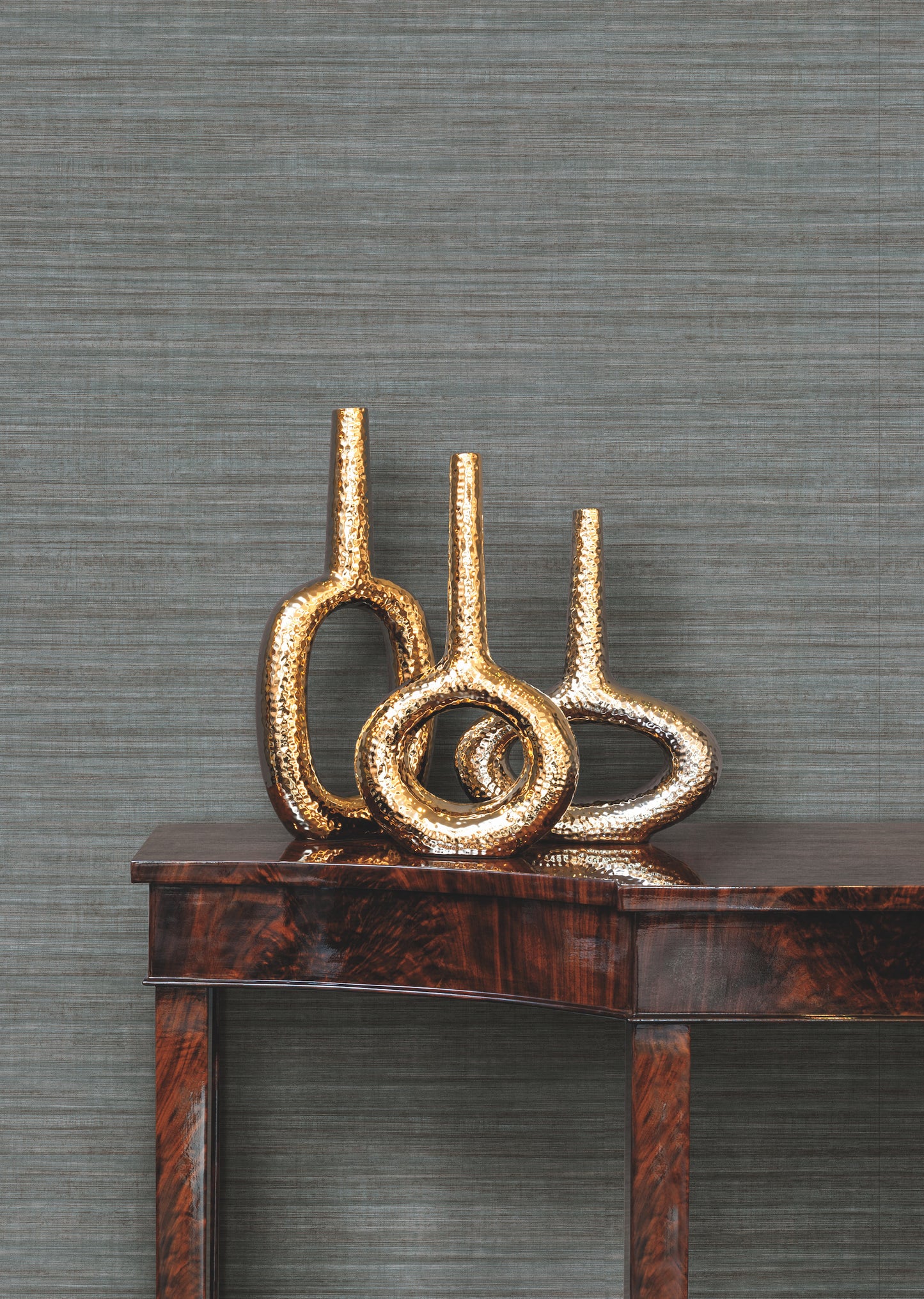 York Wallcoverings 24 Karat Silk Elegance Green Wallpaper  Weaves Greens   - KT2241N