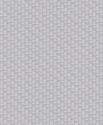 Seabrook Designs Mondrian Deco Spliced Stripe Geometric Art Deco Blue Matte  - KTM1422