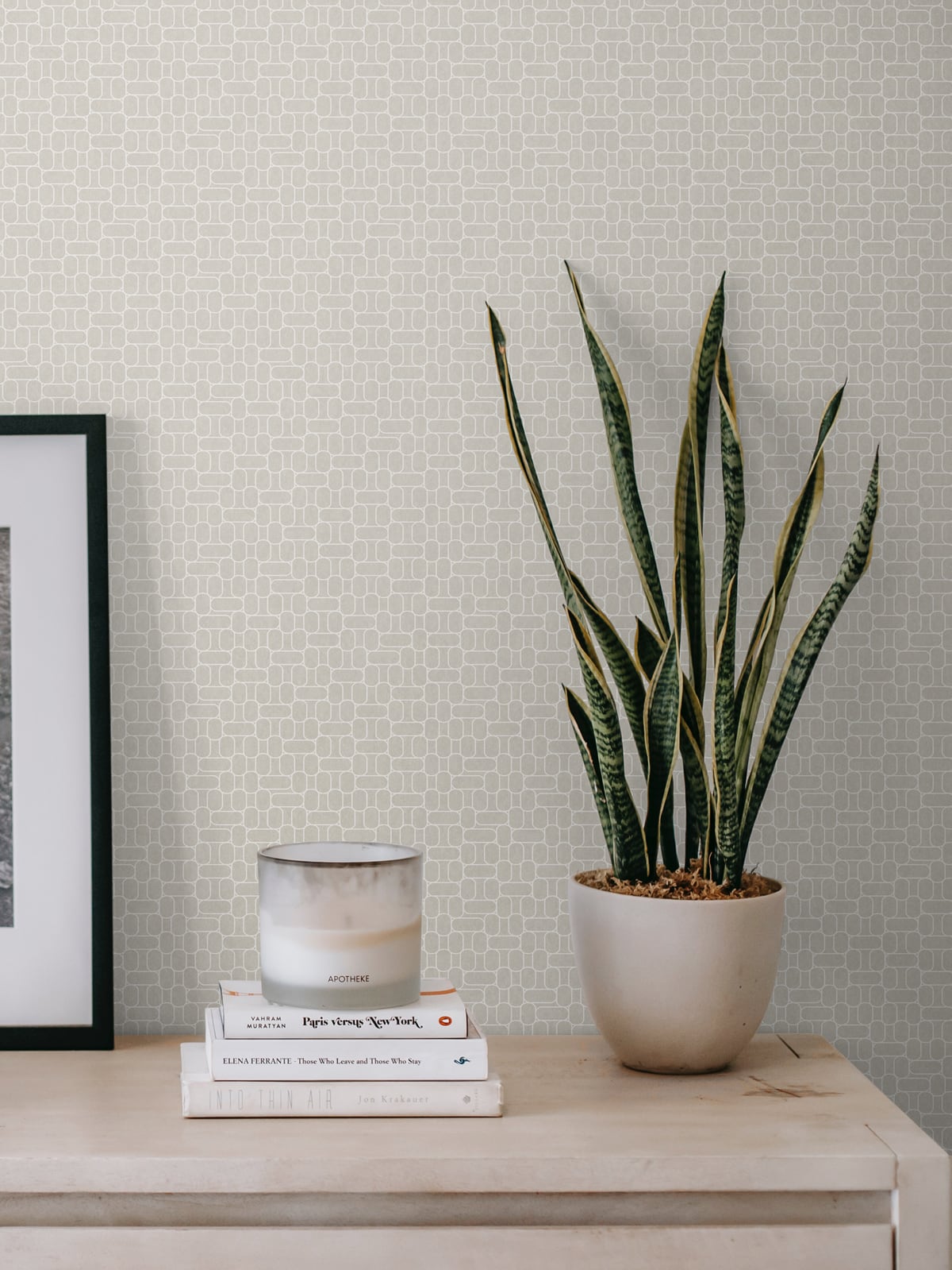 Seabrook Designs Mondrian Capsule Geometric Geometric Art Deco Off-White Matte  - KTM1621