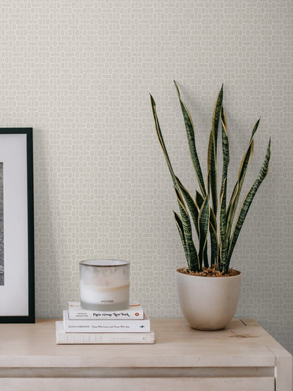 Seabrook Designs Mondrian Capsule Geometric Geometric Art Deco Off-White Matte  - KTM1621