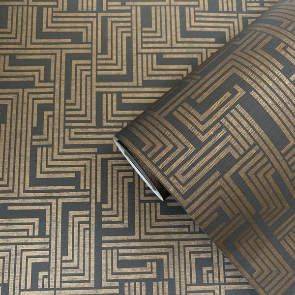 Galerie Wallcoverings Boutique Geometric Galerie Wallcoverings  Bronze, Brown   - L-BD2007