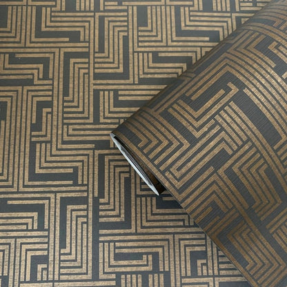 Galerie Wallcoverings Boutique Geometric Galerie Wallcoverings  Bronze, Brown   - L-BD2007