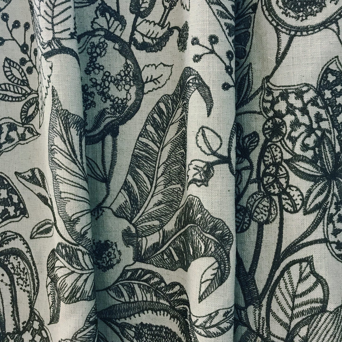 JF Fabrics JF Studio LACOSTA 72 Fabric Traditional,Transitional,Contemporary,Floral Green  Embroidery,Texture,Linen Texture - 7629772 SJ101