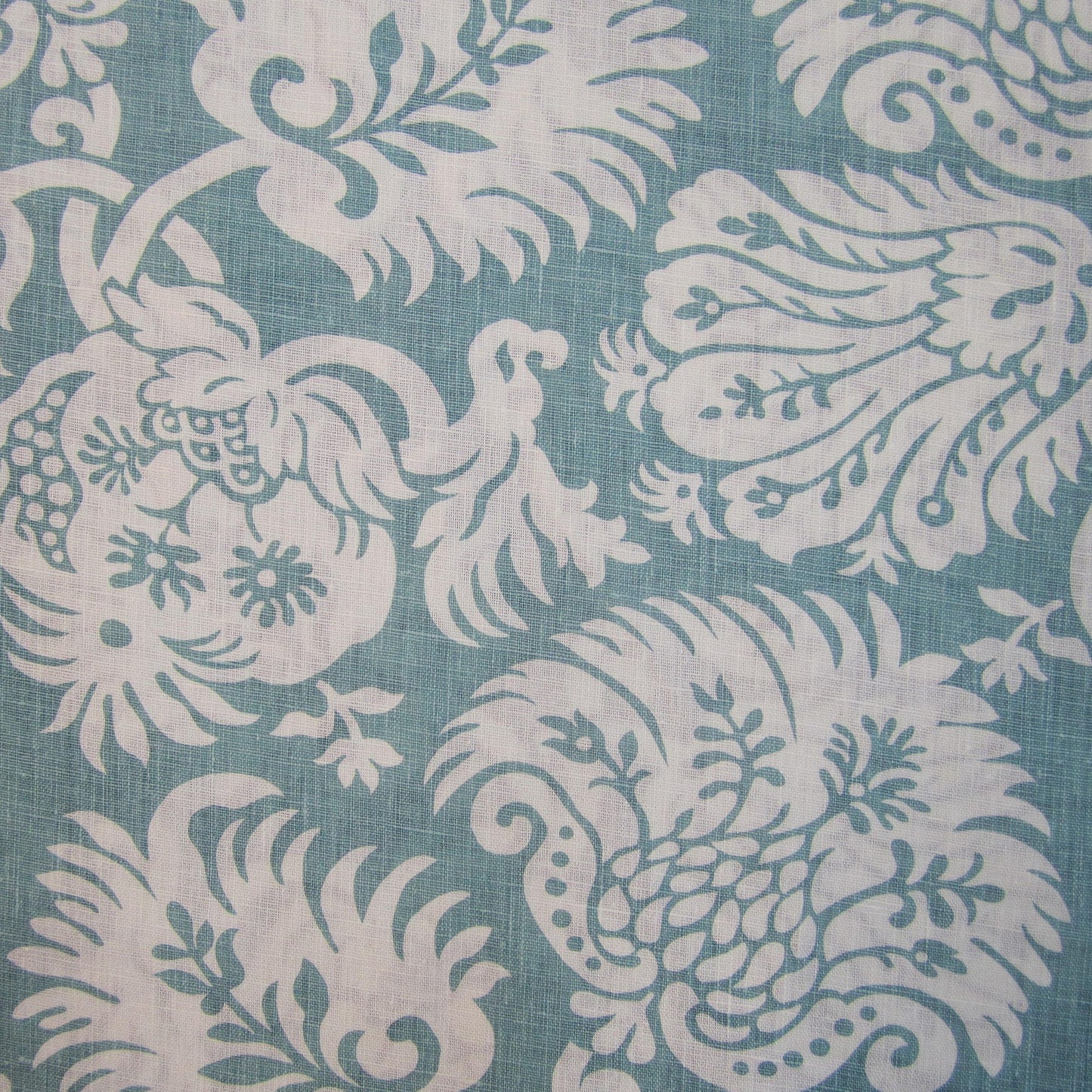 JF Fabrics LAFAYETTE 64 Fabric Traditional,Transitional,Contemporary,Floral Blue,White  Linen,Print,Linen Texture - 5074564 J6001