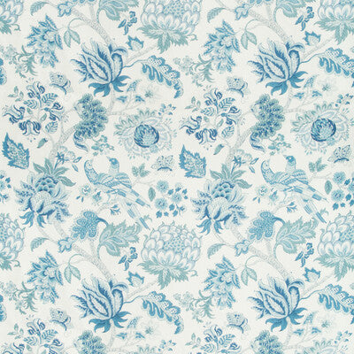 KRAVET BASICS PRINT JACOBEANS BLUE,SLATE,WHITE   - LAMBROOK.5.0