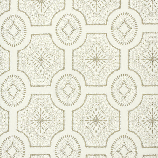 STOUT TEXTILES  DRAPERY,EMBROIDERIES TRADITIONAL, FRAME DESIGN BEIGE   - LAPO-1