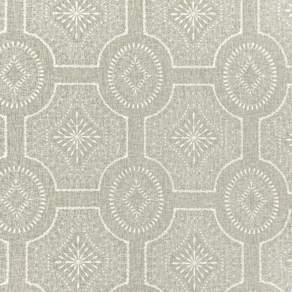 STOUT TEXTILES  DRAPERY,EMBROIDERIES TRADITIONAL, FRAME DESIGN PEWTER   - LAPO-2