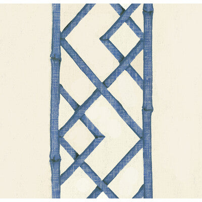 KRAVET BASICS PRINT LATTICE/SCROLLWORK BLUE,IVORY,   - LATTICELY.516.0