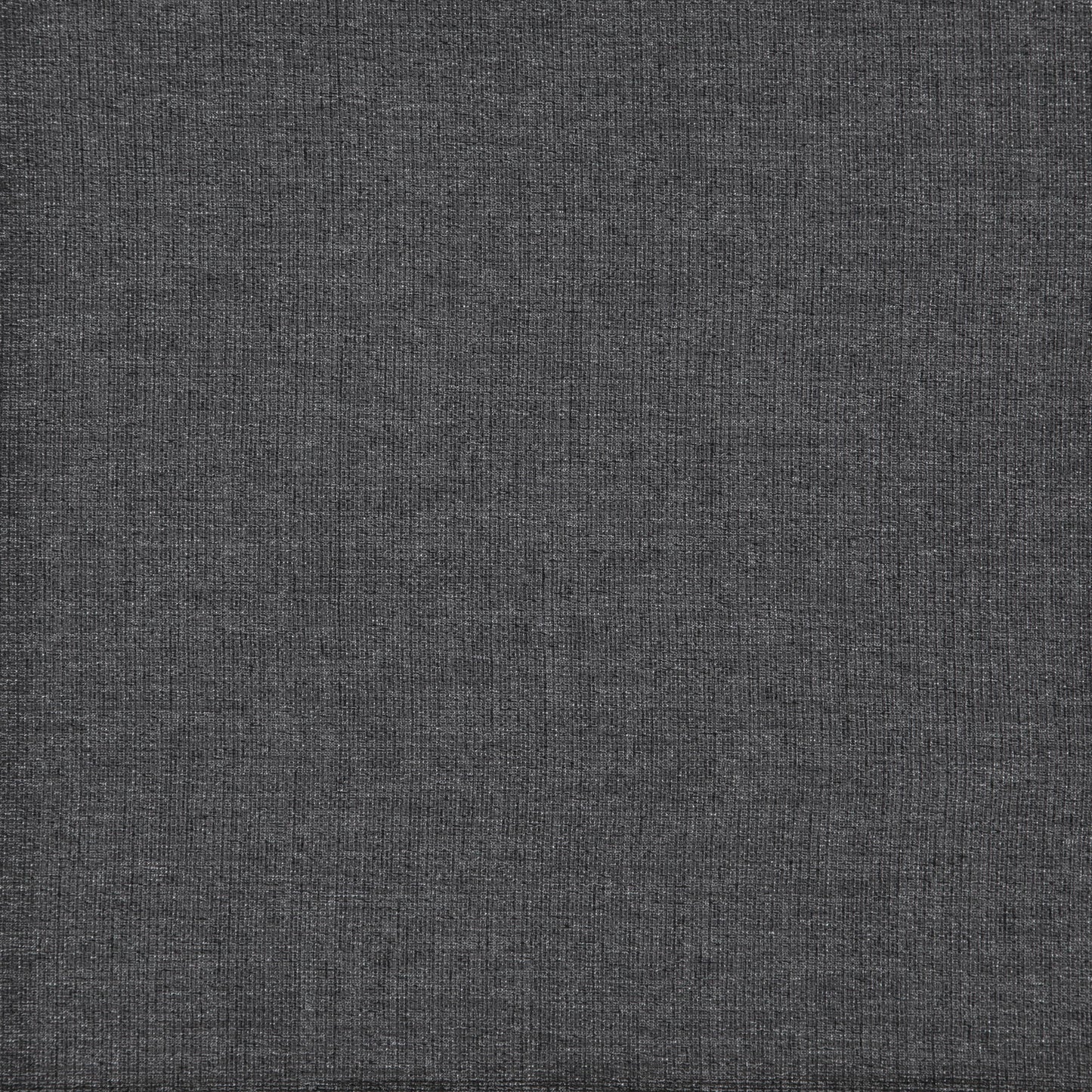 Plain black textured woven fabric swatch with jacquard texture.