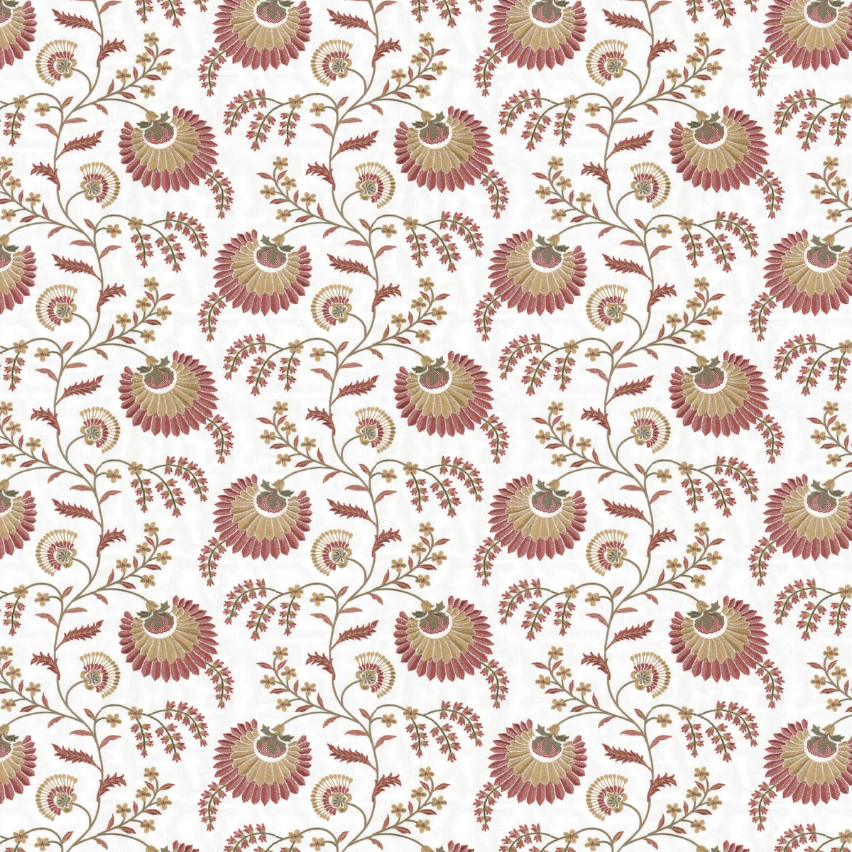 STOUT TEXTILES  MULTIPURPOSE,EMBROIDERIES TRADITIONAL, FLORAL SIENNA   - LAVI-2