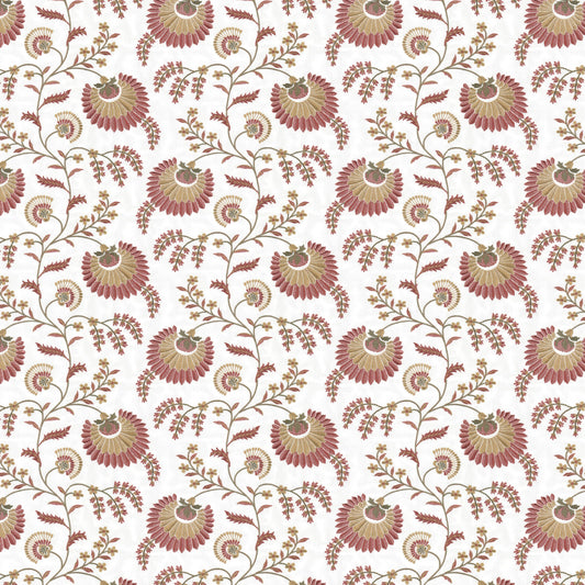 STOUT TEXTILES  MULTIPURPOSE,EMBROIDERIES TRADITIONAL, FLORAL SIENNA   - LAVI-2