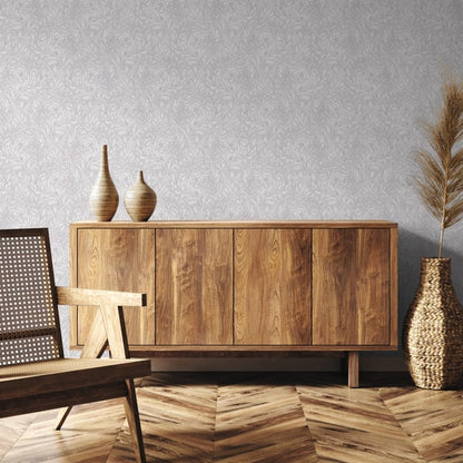 Galerie Wallcoverings Off The Wall Rambleicious Galerie Wallcoverings  Silver Grey   - LB25104