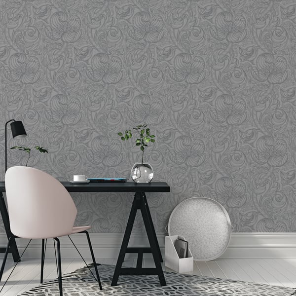Galerie Wallcoverings Off The Wall Down the Dilly Galerie Wallcoverings  Silver Grey   - LB25114