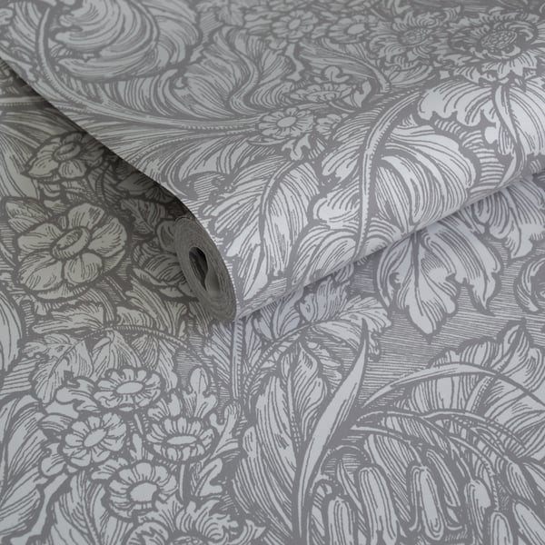 Galerie Wallcoverings Off The Wall Hedgerovia Galerie Wallcoverings  Silver Grey   - LB25137