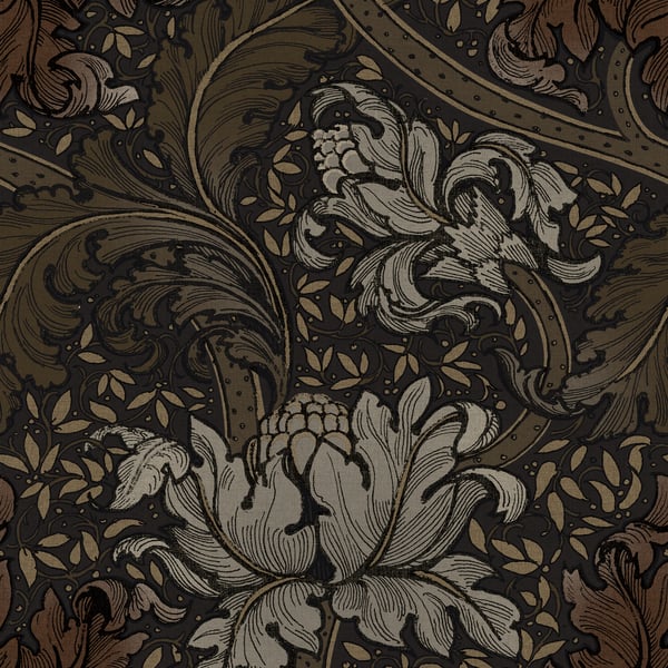 Galerie Wallcoverings Off The Wall Morris Major Galerie Wallcoverings  Bronze, Brown   - LB25140