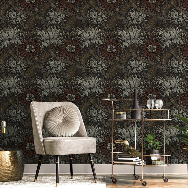 Galerie Wallcoverings Off The Wall Morris Major Galerie Wallcoverings  Bronze, Brown   - LB25140