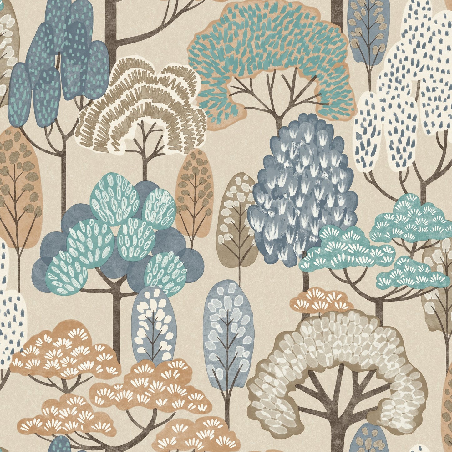 GALERIE WALLCOVERINGS Little Dreamers Trees, Motive   Blue   - GDLD2115