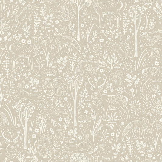 GALERIE WALLCOVERINGS Little Dreamers Trees, all-over   Beige   - GDLD3403