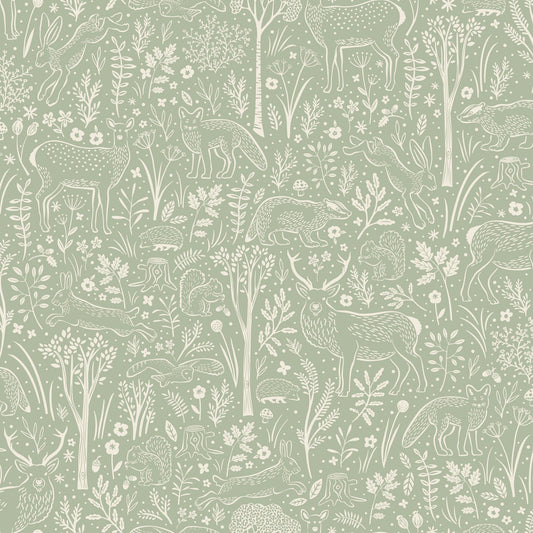 GALERIE WALLCOVERINGS Little Dreamers Trees, all-over   Green   - GDLD3413