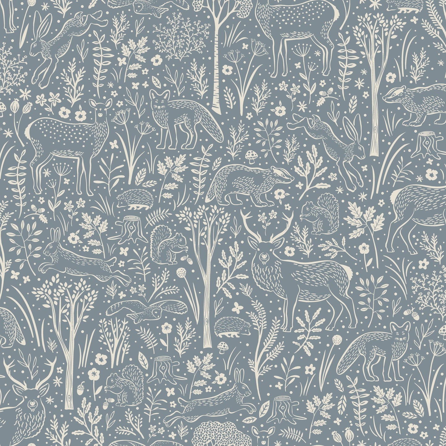 GALERIE WALLCOVERINGS Little Dreamers Trees, all-over   Blue   - GDLD3415