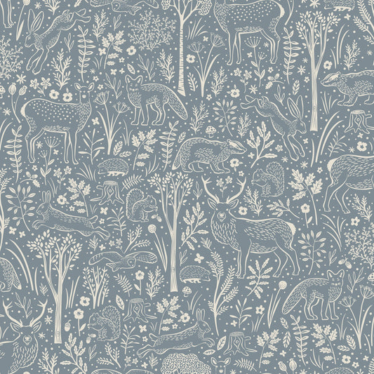GALERIE WALLCOVERINGS Little Dreamers Trees, all-over   Blue   - GDLD3415