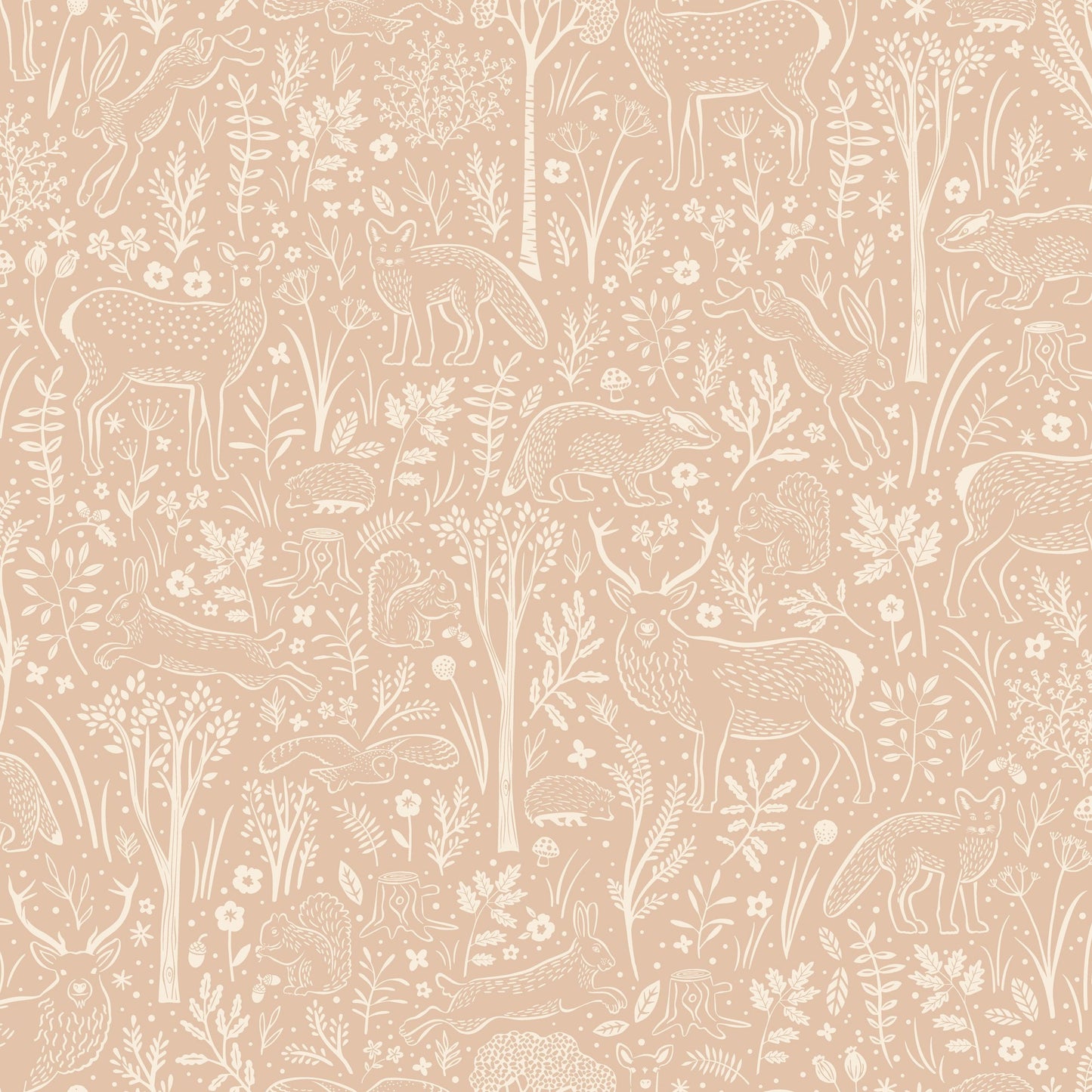 GALERIE WALLCOVERINGS Little Dreamers Trees, all-over   Pink   - GDLD3418