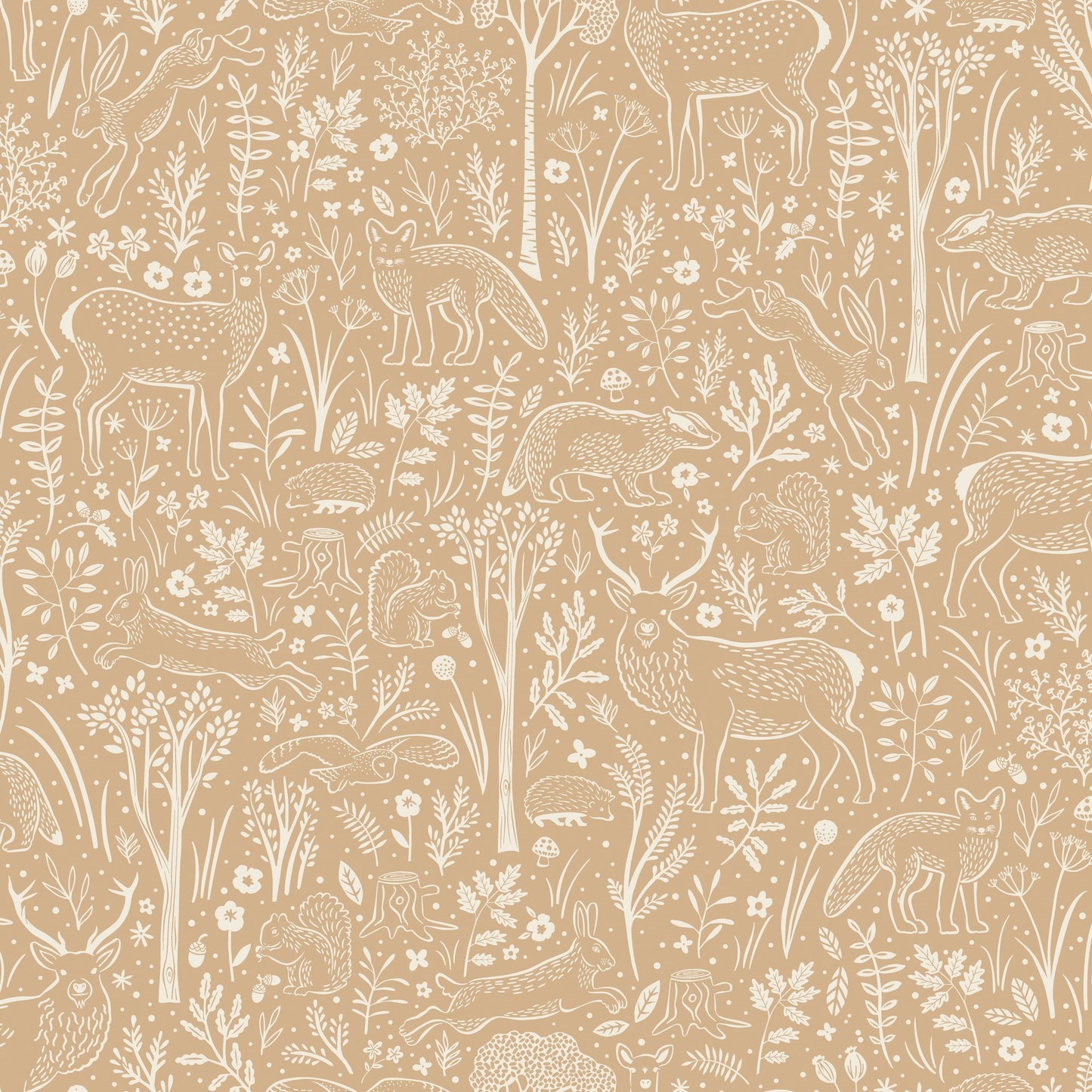GALERIE WALLCOVERINGS Little Dreamers Trees, all-over   Brown   - GDLD3421