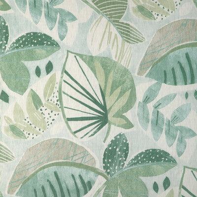 KRAVET BASICS PRINT TROPICAL LIGHT GREEN,BEIGE,GREEN   - LEAF-A-LOT.3.0