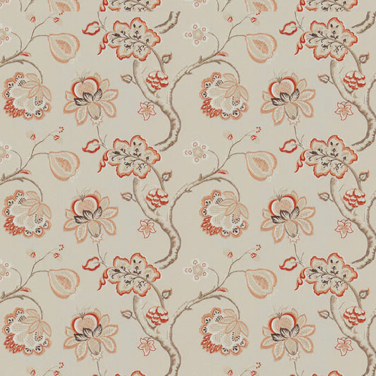 JF Fabrics LEAP 26 Fabric Traditional,Transitional,Contemporary,Floral Orange/Rust  Embroidery,Texture,Linen Texture - 6473626 J8011