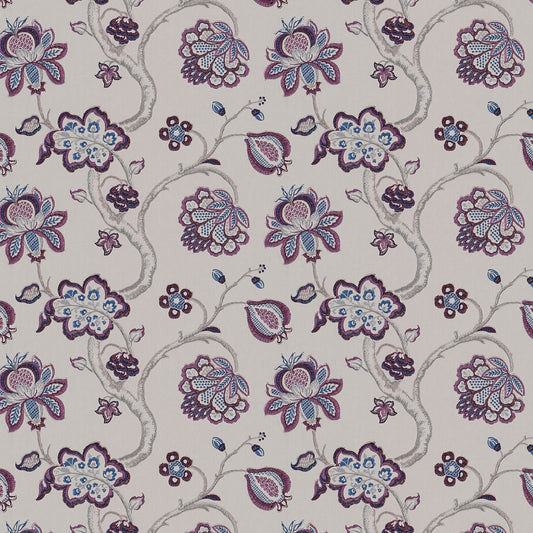 JF Fabrics LEAP 56 Fabric Traditional,Transitional,Contemporary,Floral Purple  Embroidery,Texture,Linen Texture - 6473656 J8011