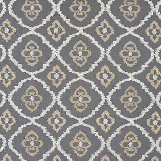 JF Fabrics LEDUC 97 Fabric Transitional,Contemporary,Floral,Ikat Grey,Silver  Embroidery - 7628797 J8201