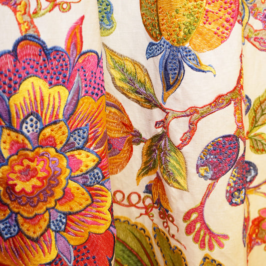 JF Fabrics JF Studio LEGRANDE 44 Fabric Traditional,Transitional,Contemporary,Floral Multi,Pink  Embroidery,Texture - 6001744 SJ101