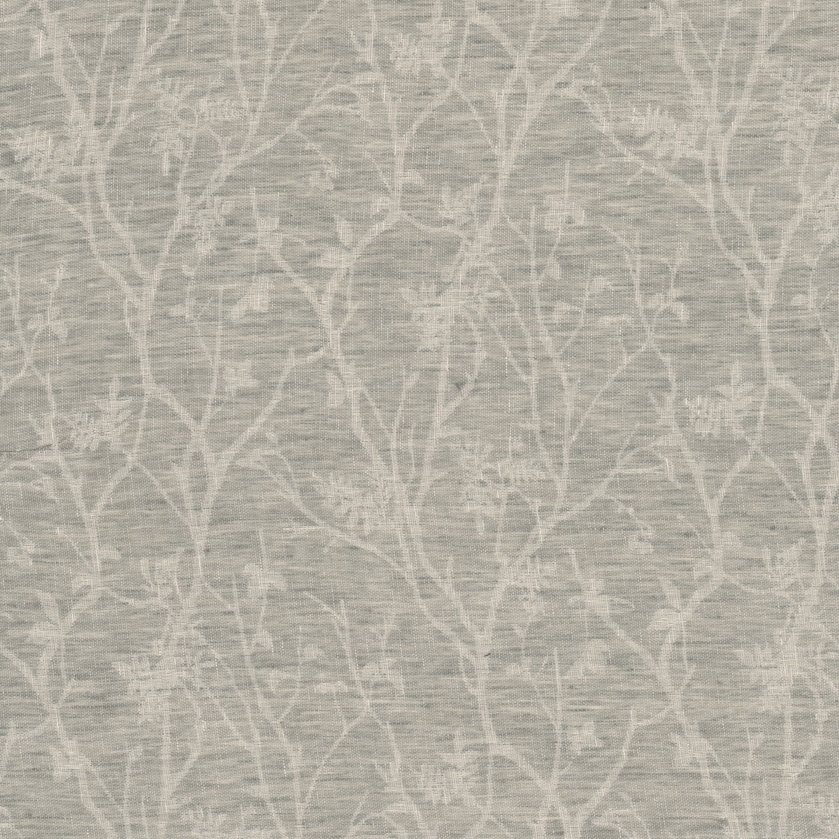 STOUT TEXTILES  DRAPERY,SHEER TRANSITIONAL,, FLORAL PEWTER   - LEIC-1