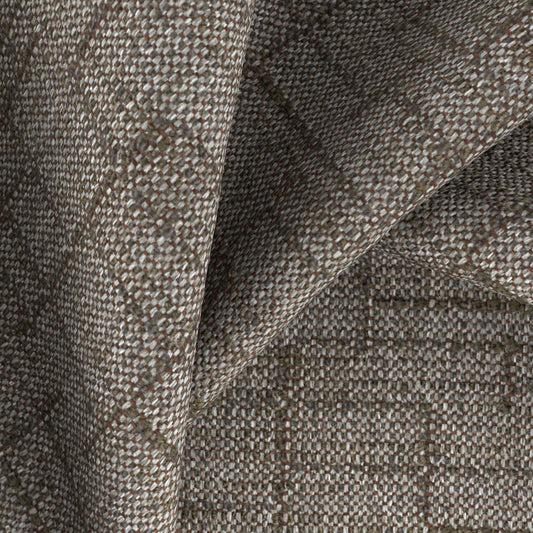 JF FABRICS Lennon 39 J9771 Boucle Plain, Texture Chocolate Brown, Camouflage Green, Taupe  Boucle - 10124439