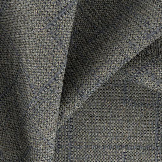 JF FABRICS Lennon 79 J9771 Boucle Plain, Texture Moss Green, Charcoal Grey  Boucle - 10124479