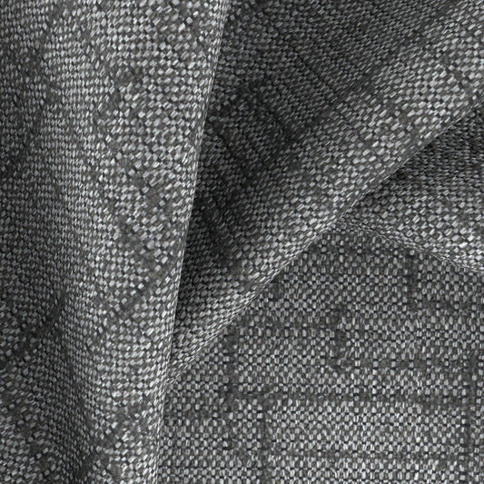 JF FABRICS Lennon 97 J9771 Boucle Plain, Texture Steel grey, Charcoal  Boucle - 10124497