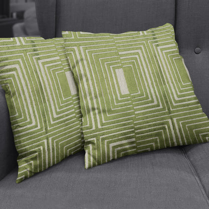 NICHOLASJOHN INC NJ-LEO Olive Velvet,Geometric   Fabric - NJ25-1882